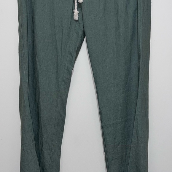 New Roxy Oceanside Pants Drawstring Pull On Olive Green Women's Size XL NWT - Picture 3 of 10